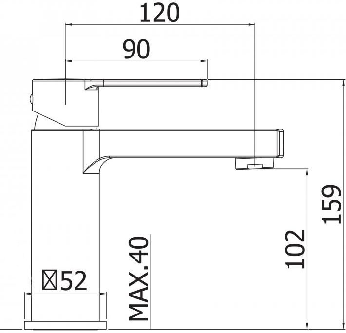 Смеситель Cezares Ovest LSM1-01-W0 для раковины, хром OVEST-LSM1-01-W0 - 1