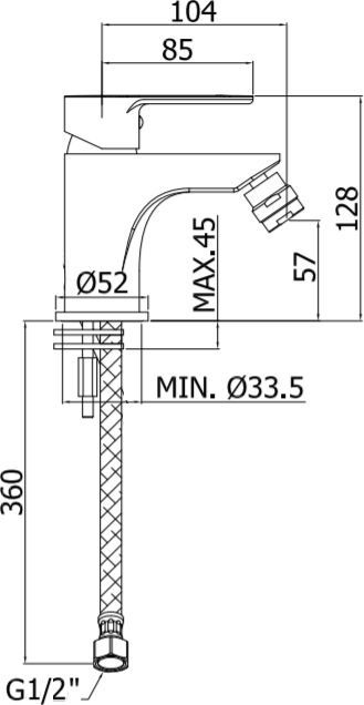 Смеситель Paffoni BLU BLU135CR для биде - 1
