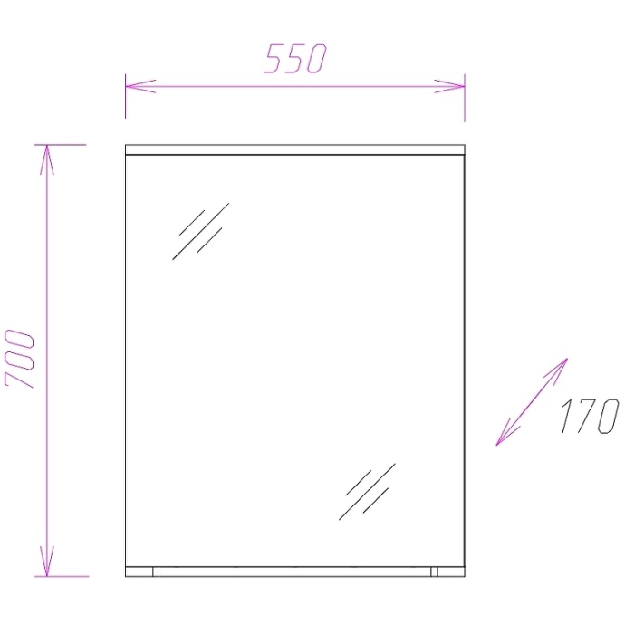 Зеркало Onika Коралл 50 белый  205023 - 2