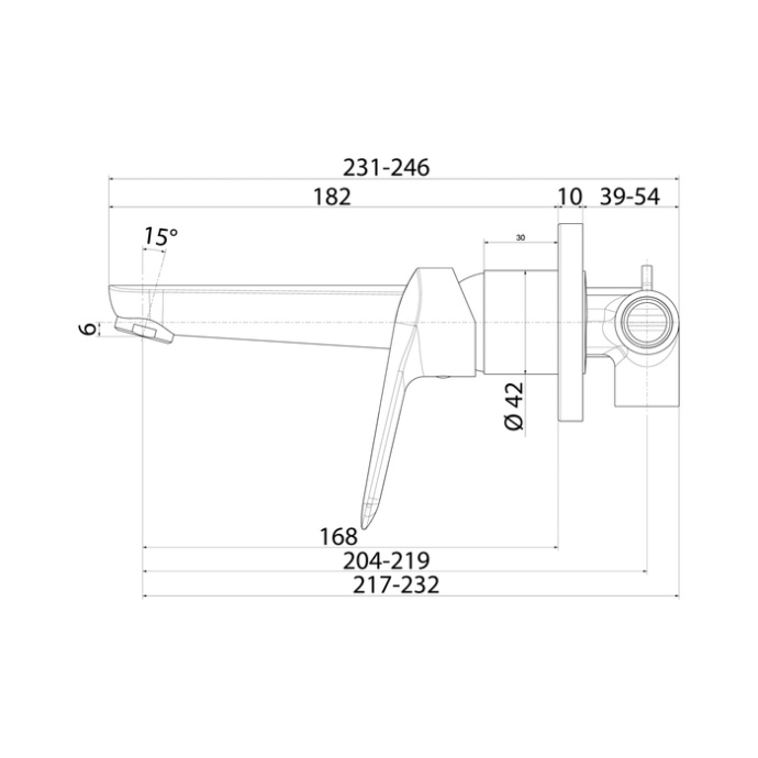 Встраиваемый смеситель для умывальника TORSB00i65 - 2