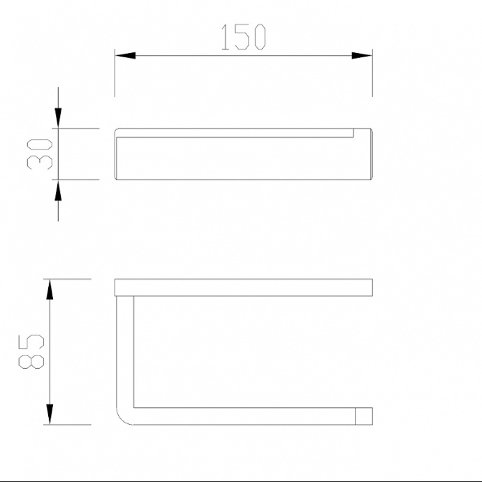 Держатель туалетной бумаги Abber Westen черный матовый AA1731B - 1