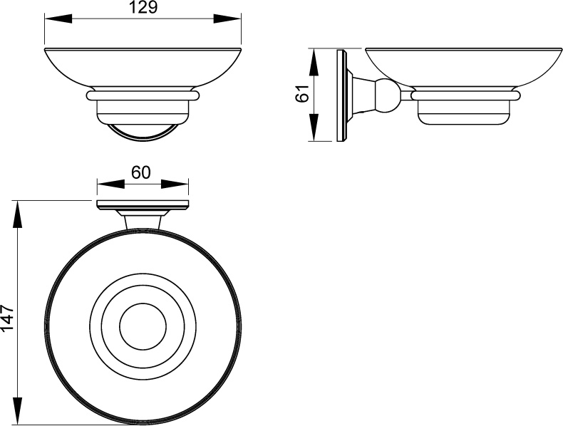 Мыльница Timo Nelson 150021/00 хром - 1