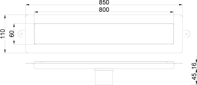 Душевой лоток Armadi Art Premium Linear 80 хром 982-80-CR - 4