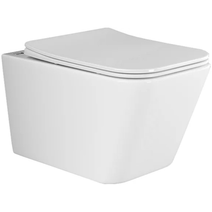 Комплект унитаза с инсталляцией Ceramica Nova Metric белый с сиденьем микролифт и кнопкой хром матовый CN3007_1001M_1000 - 1