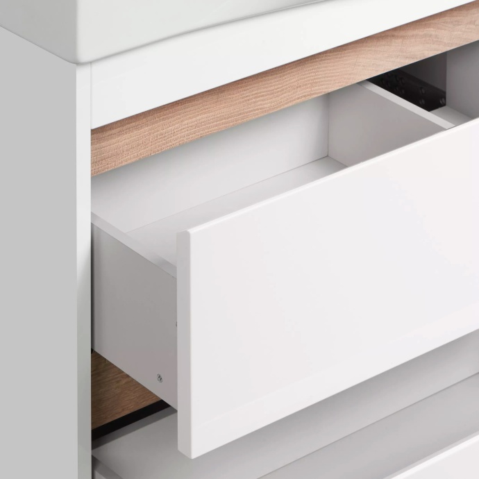 Тумба с раковиной Aquaton Нортон 80 белый глянец 1A2489K0NT010 - 3