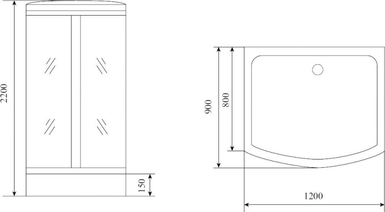 Душевая кабина Timo Standart T-1115 - 6