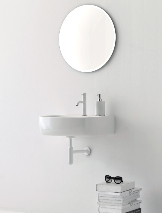 Kerasan Nolita Раковина подвесная/накладная 50х45 см, с 1 отв под смеситель, цвет белый глянцевый 534001*1 - 2