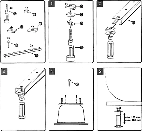 Ножки для ванны Ideal Standard хром B156467 - 2