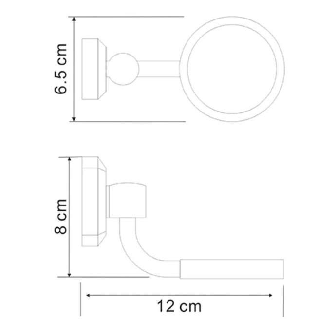 Держатель стакана для зубных щёток WasserKRAFT Oder хром K-C175 - 1
