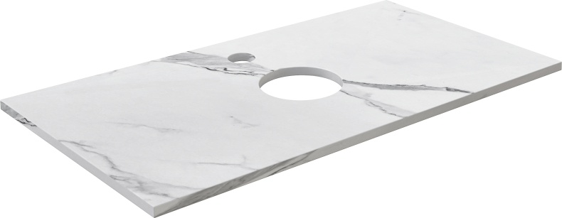 Консоль DIWO Элиста 100 белый мрамор, с раковиной Moduo 55 Leaf 555460 - 5