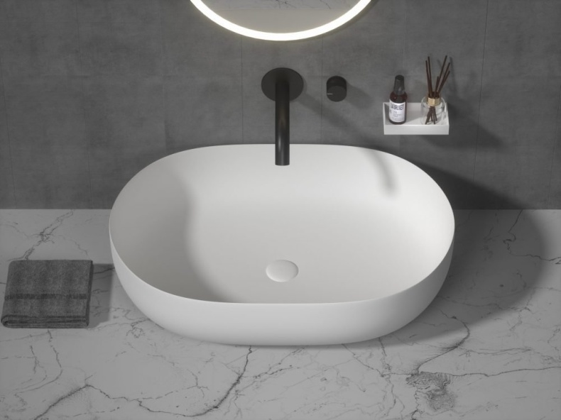 Раковина чаша Armadi Art Monaco овальная, белая матовая  879-50 - 2