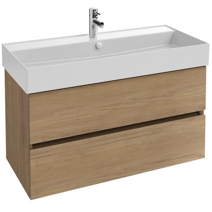 EB2383-E75 Tolbiac Тумба под раковину 100см, 2 ящика, цвет Дуб Давос натуральный - 0