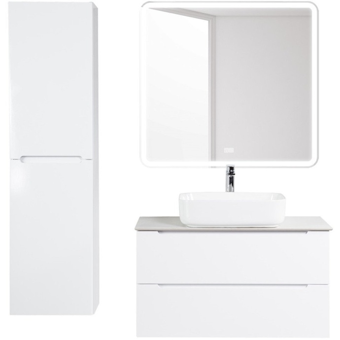 Тумба со столешницей и раковиной BelBagno Etna 100 белый матовый - 7