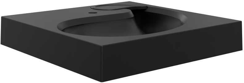 Раковина STWORKI Дублин 60 см черная матовая, на стиральную машину RSDb600 - 3