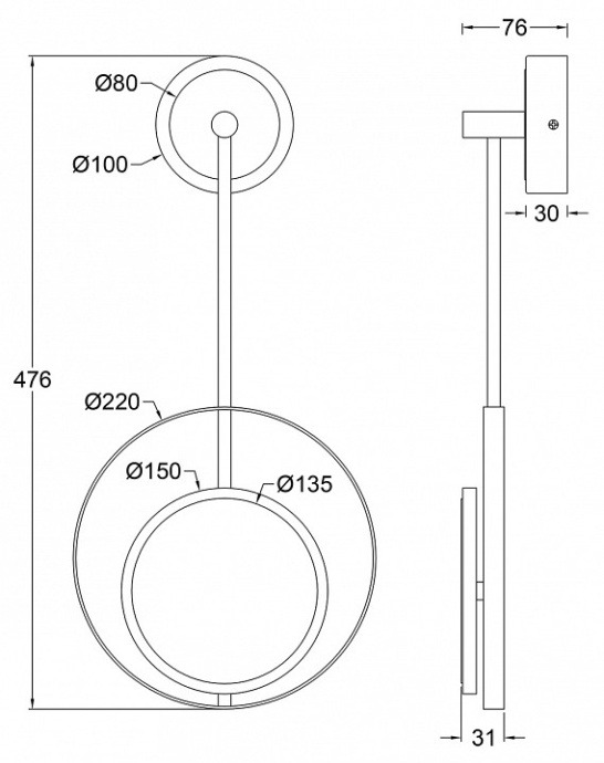 Бра Escada Hypnosis 10206/SG LED Gold - 4