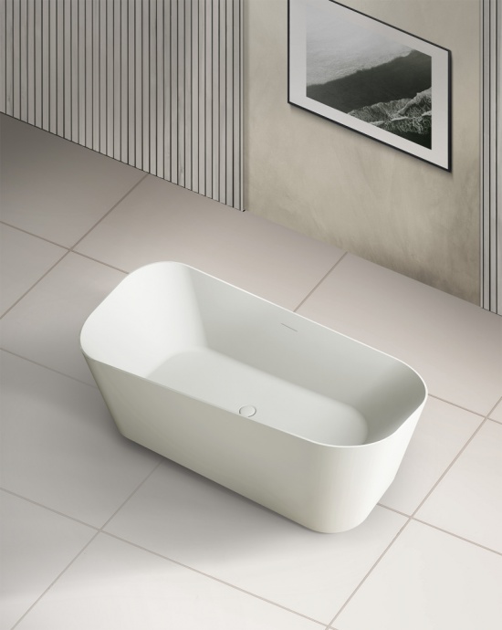 Ванна из искусственного камня Abber Stein 170х75 белый матовый AS9609 - 1