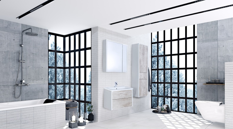 Зеркало-шкаф Roca Ronda 70 белое, с подсветкой ZRU9303008 - 1