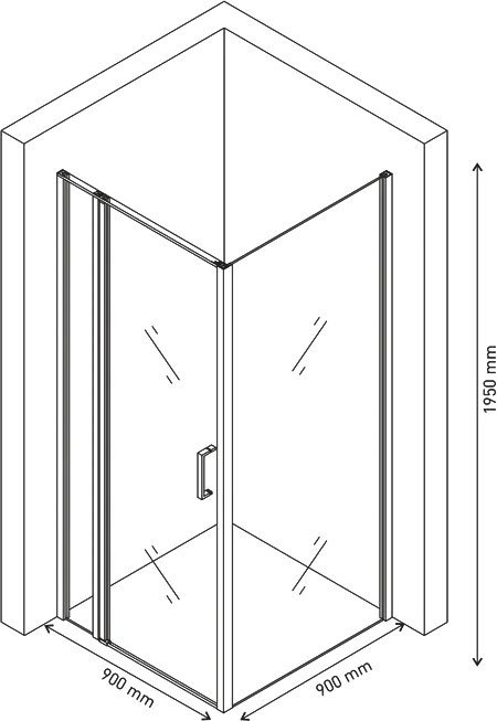 Душевой уголок Berges Wasserhaus Urban 061011 90х90, профиль хром сильвер - 2