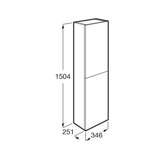 THE GAP Шкаф-колонна, белый глянец 857554806 - 1