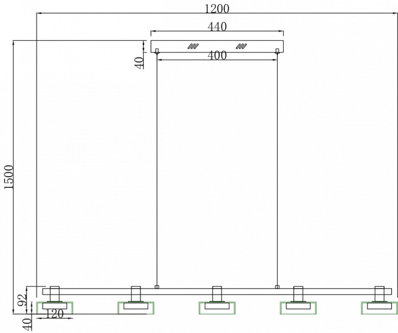 Подвесная люстра Stilfort Gloze 4009/02/05PL - 4