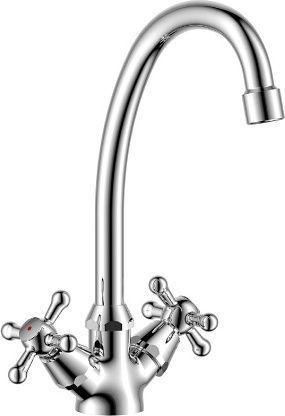 Смеситель для кухонной мойки Rossinka  хром  Y02-71U - 0