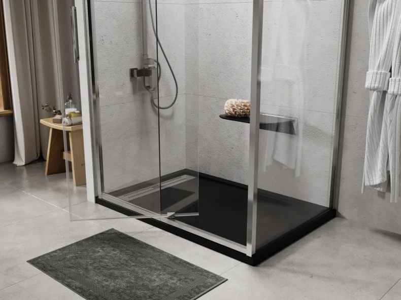 Поддон для душа Wasserkraft Abens 120х80 черный матовый 20T06 - 1