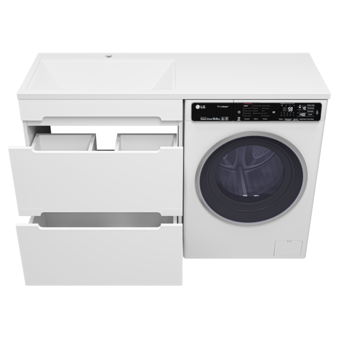 Тумба под стиральную машину Misty Байкал 70 белая глянцевая Э-Бай06070-022Я - 1