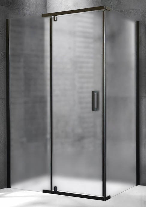 Душевой уголок Royal Bath HPVD 140х90 профиль черный стекло матовое RB9140HPVD-C-BL - 0