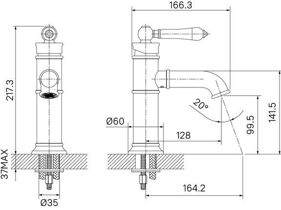 Смеситель Iddis Oxford OXFSB00i01 для раковины - 2