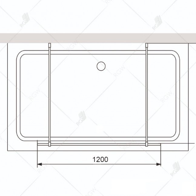 Душевая перегородка RGW Walk In WA-016 120х195 профиль хром стекло прозрачное 35101612-11 - 2