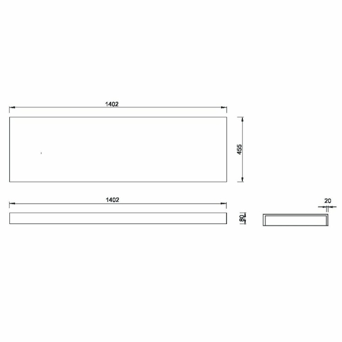 Столешница под раковину Armadi Art Flat 140 белый 869-140 - 3