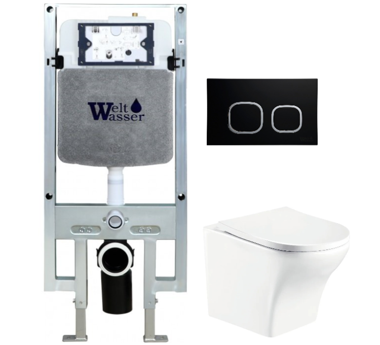 Комплект Weltwasser AMBERG 497 ST + ODENBACH 004 GL-WT + AMBERG RD-BL  10000006739 - 0