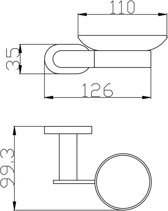 Мыльница подвесная Rav Slezak Yukon хром - белый YUA0300CB - 1