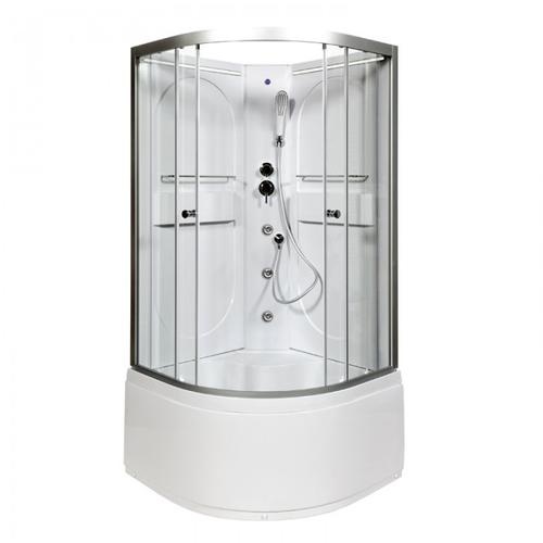 Душевая кабина Deto L 100х100 с гидромассажем, хром  L610NLED+GM - 0
