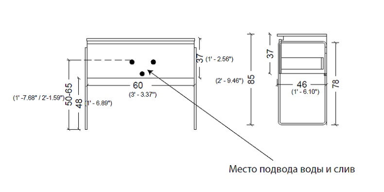 Тумба под раковину Armadi Art Vallessi 60 черный глянец 837-060-A glossy - 6