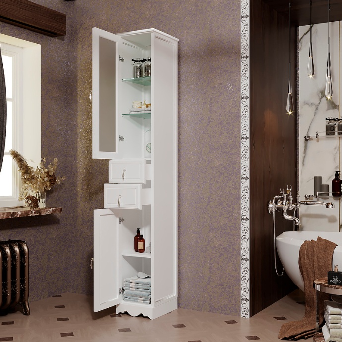 Шкаф-пенал Opadiris Риспекто 30 левый белый 00-00005832 - 1