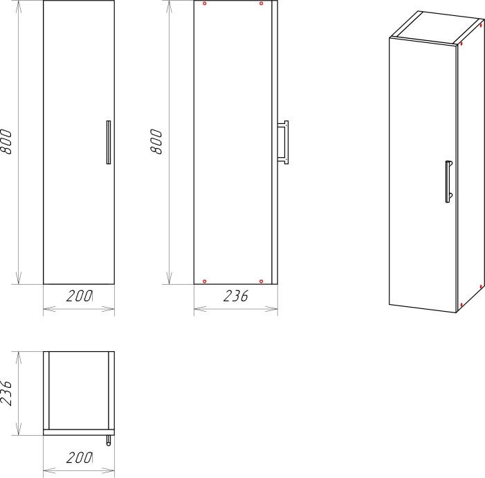 Шкаф Misty Лилия БФ 20 Э-Лил08020-011бф - 3