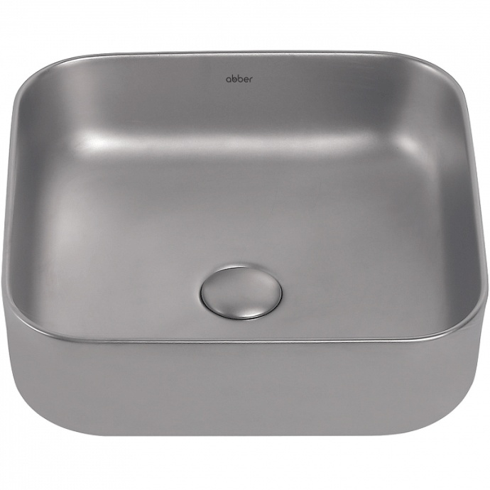 Накладная раковина Abber Rechteck 39 серебро матовое AC2211MS - 1