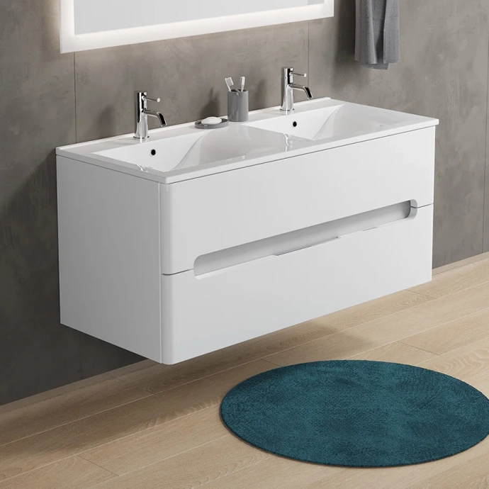 Тумба под раковину Sanvit Форма 120 белый глянец kforma1201w - 1