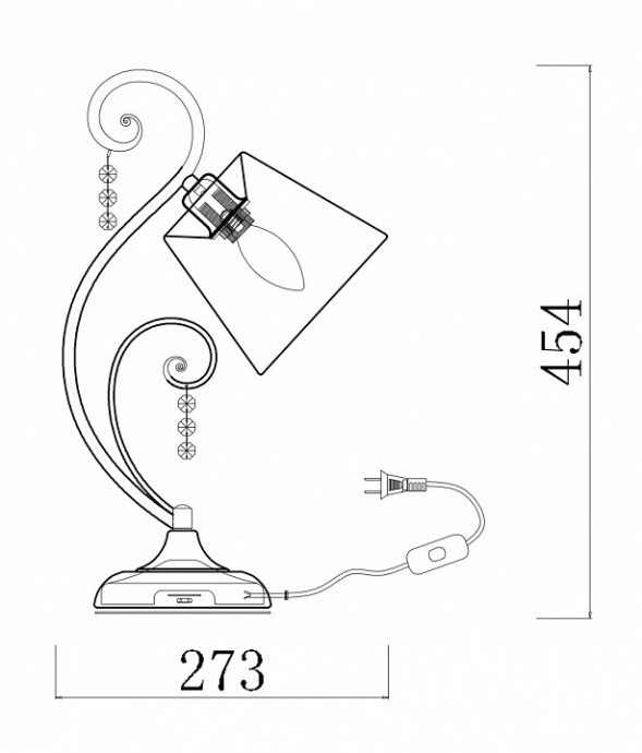 Настольная лампа Freya Lorette FR2406-TL-01-WG - 1
