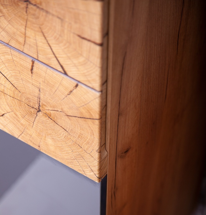 Тумба с раковиной Бриклаер Фостер 50 дуб золотой, антрацит - 3