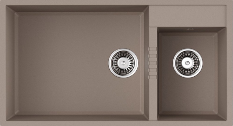 Мойка кухонная Omoikiri Tedori 85-2-U бежевая 4993942 - 0