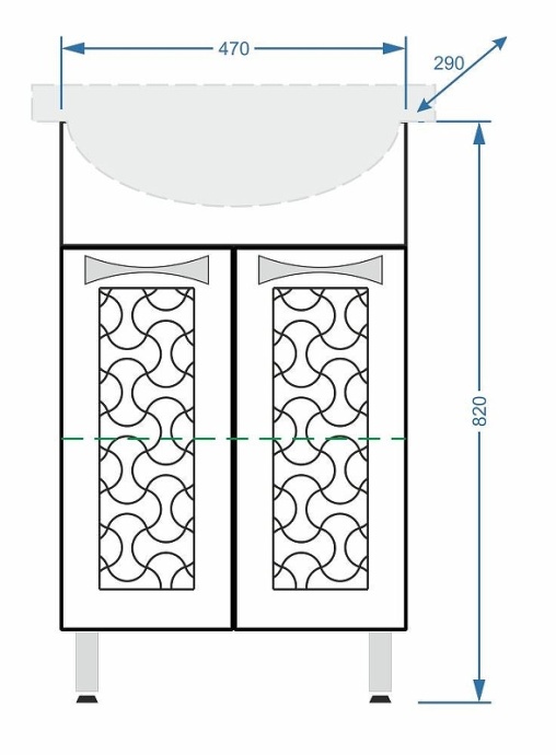 Тумба под раковину Stella Polar Ванда 50 белый SP-00000200 - 4