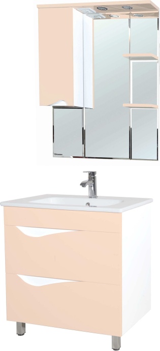 Зеркало-шкаф Bellezza Эйфория 80 L бежевый 4619113002076 - 1