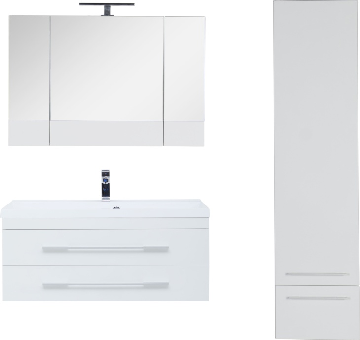 Мебель для ванной Aquanet Нота 100 белая - 0