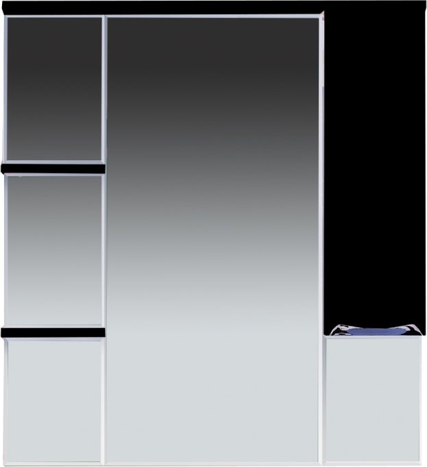 Зеркало Misty Кристи 90 черная эмаль R П-Кри02090-021СвП - 0