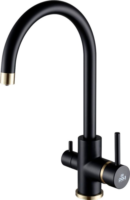 Смеситель для кухни Paulmark Essen черный - бронза Es213211-401BR - 0