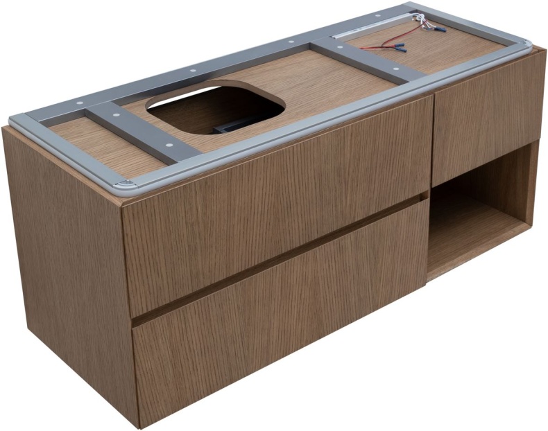 Тумба под раковину Allen Brau Infinity 120 L темное дерево 1.21005.NO - 7