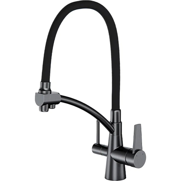 Смеситель для кухни Gappo темно-серый G4398-19 - 0