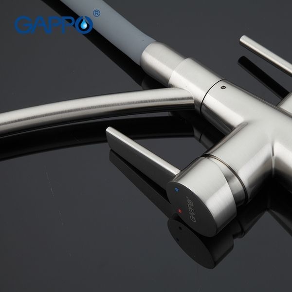 Смеситель для кухни Gappo серый G4398 - 5